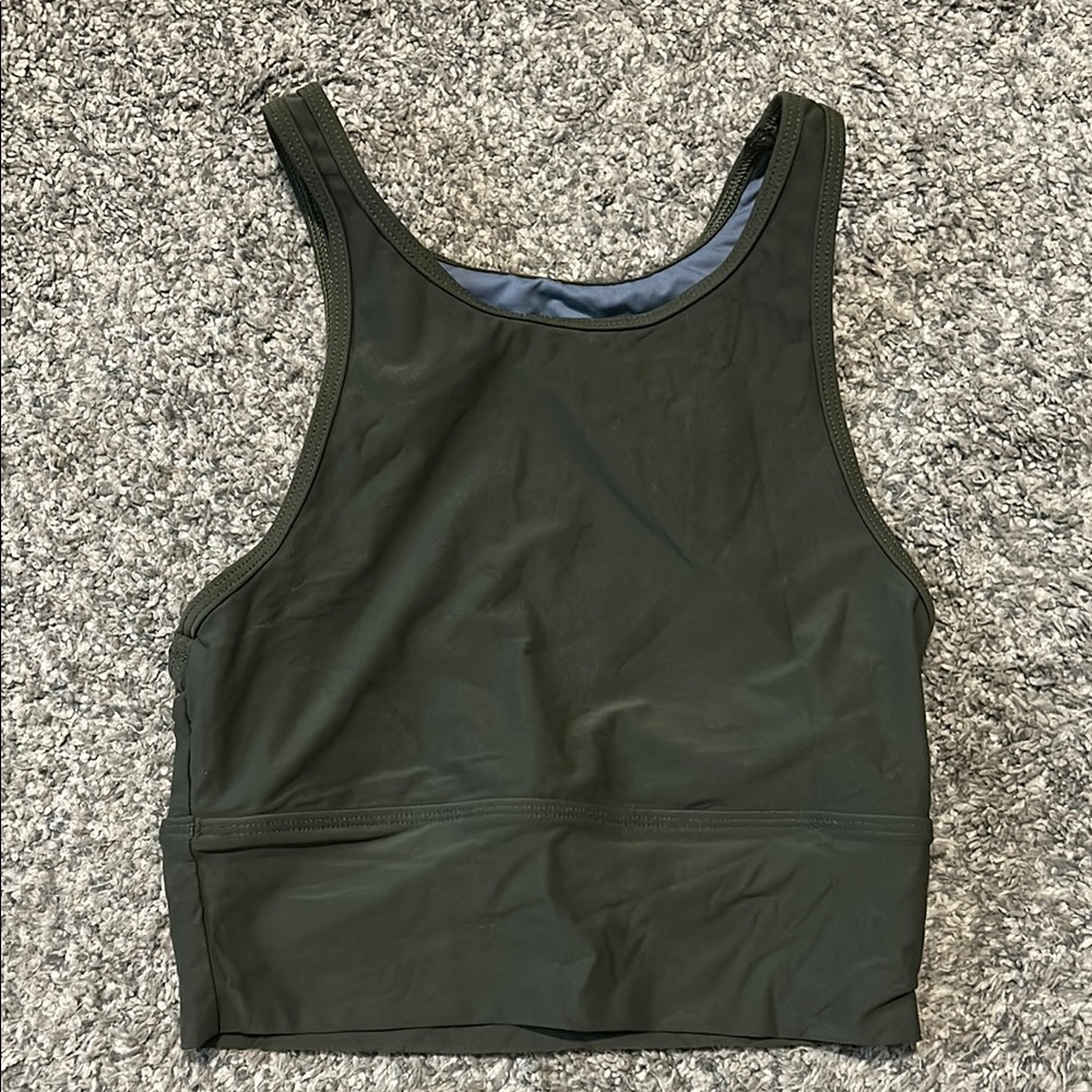 Jolyn Clothing Dark Green Bikini Top